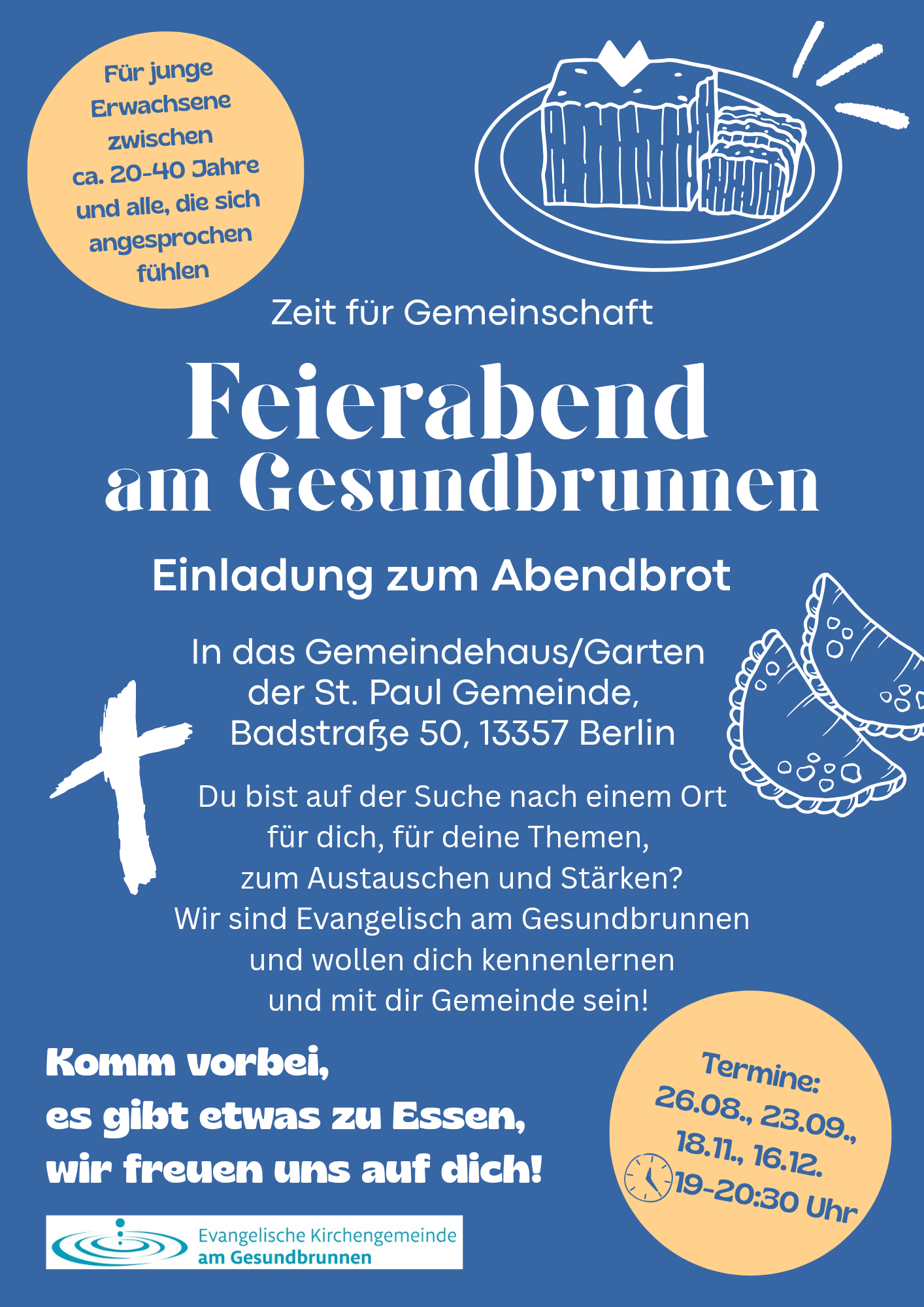 Einladungsflyer zum Feierabend am Gesundbrunnen